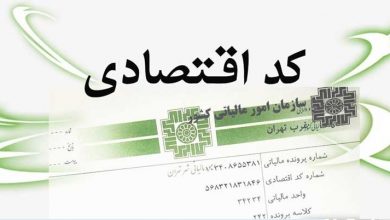 صدور شماره اقتصادی جدید به مودیان مالیاتی